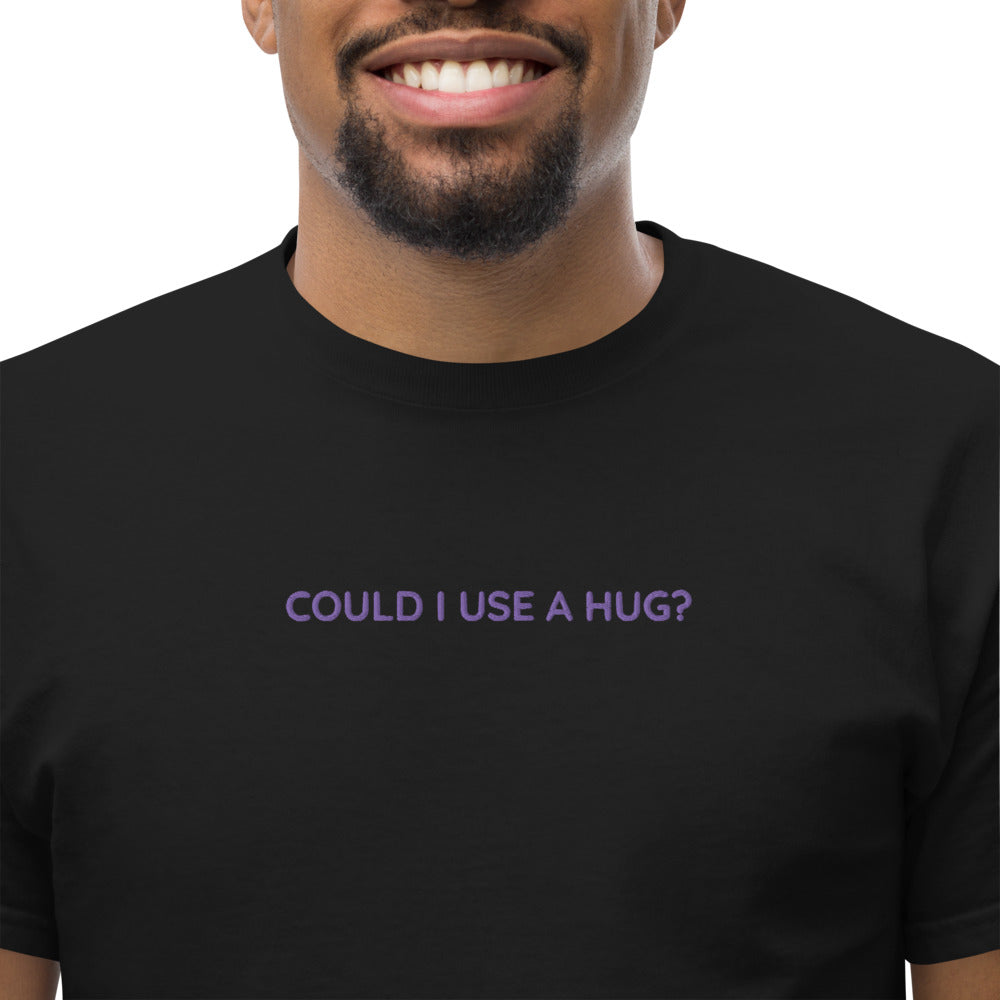 Embroidered T-Shirt ‘COULD I USE A HUG?’