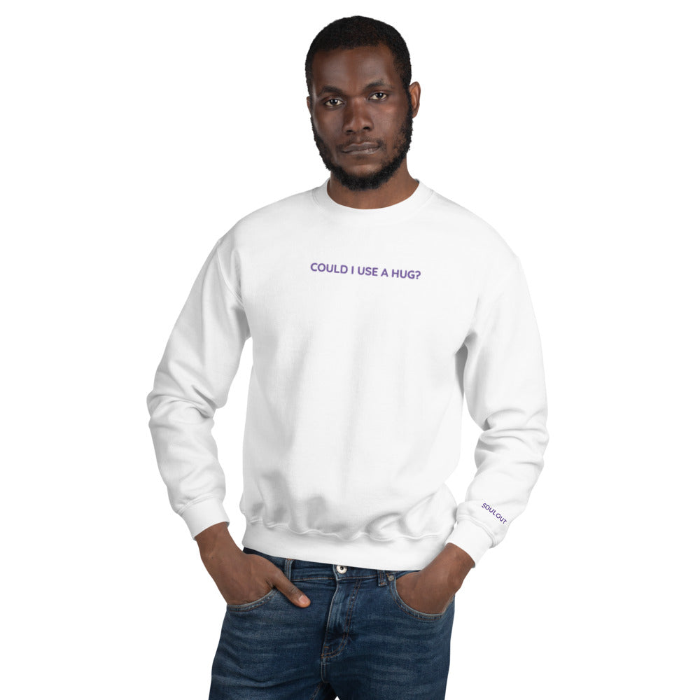 Embroidered Sweatshirt ‘COULD I USE A HUG?’